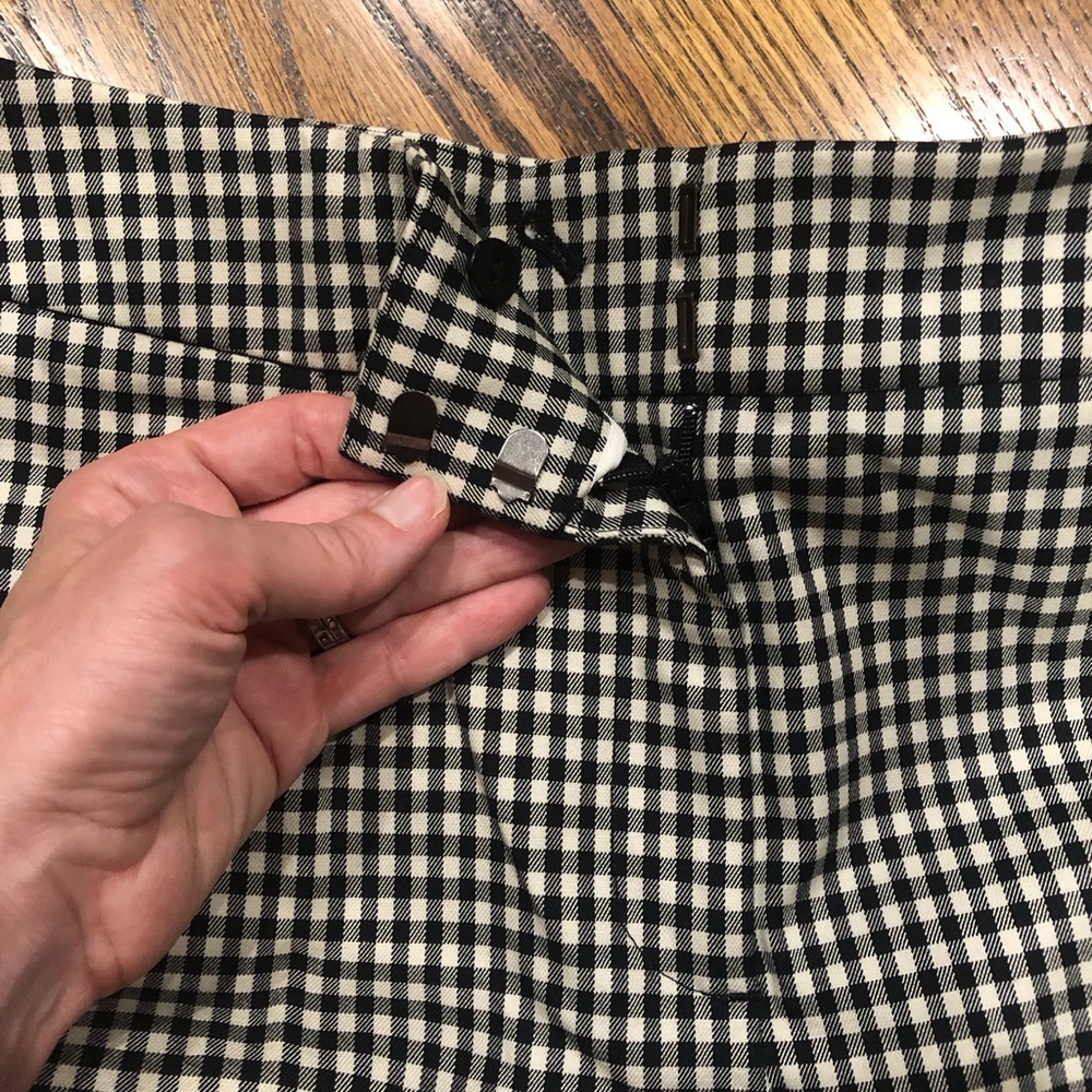 2/$30 Victor Alfaro Black White Check Plaid Ankle Pants Trousers Sz 10P - Picture 6 of 12